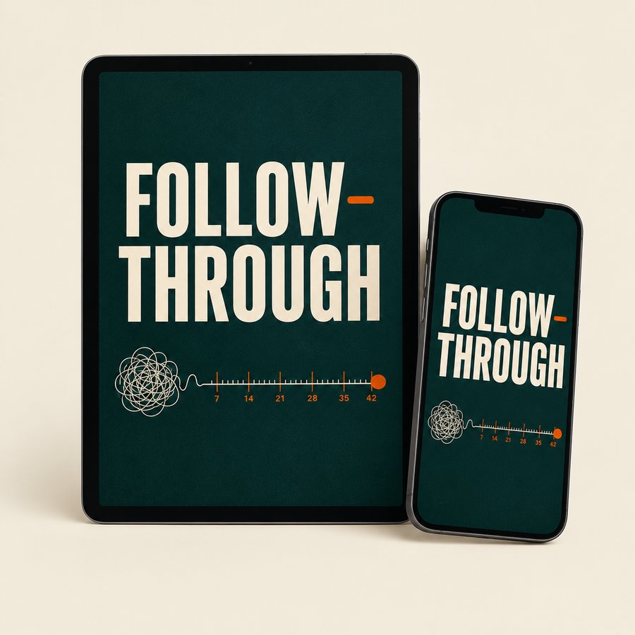 The Follow-Through on tablet and phone